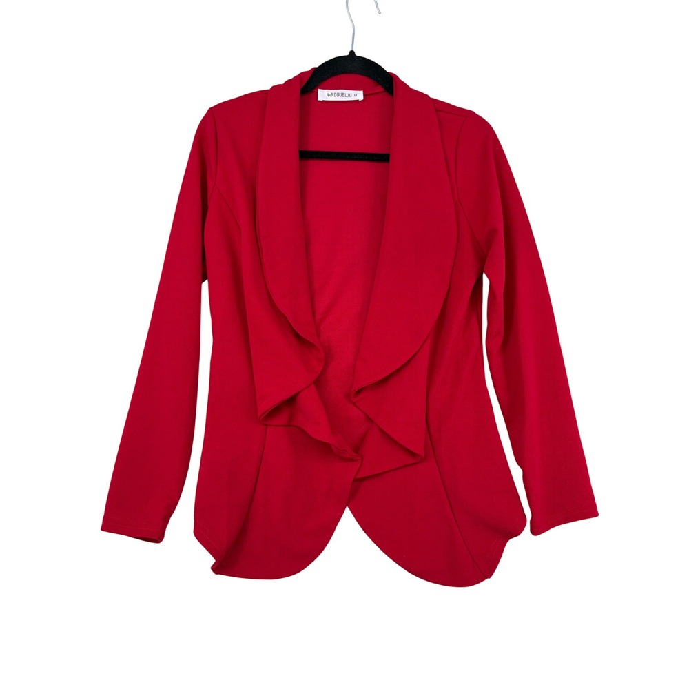 Gilmore GIrls vibe cinnamon red long sleeve draped blazer Sz Med indie sleeze